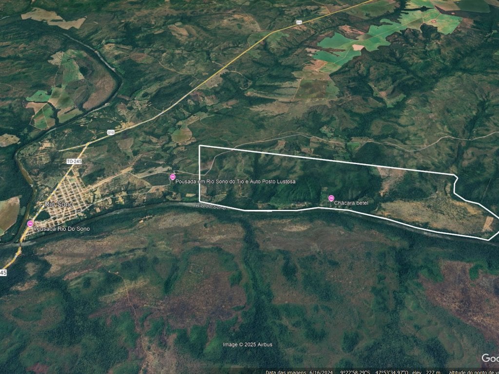 Área Rural 1.250 ha (Loteamento Piabanha) - Rio Sono - TO